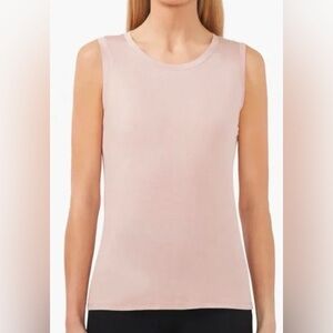 Halogen Blush Sleeveless Keyhole Tank Top
